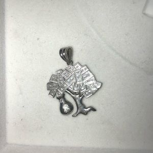 Silver Money Tree pendant (925 Italy)✅